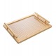 Bandeja 39x29x6cm Com Alca E Fundo Em Treliça Bambu